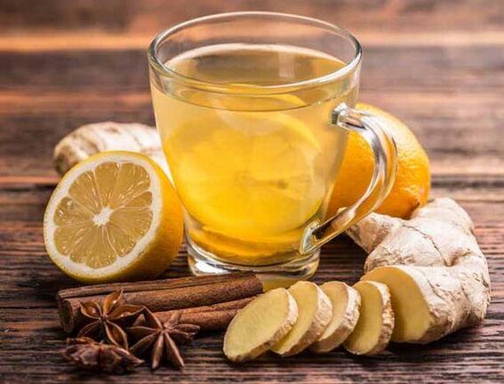 Dinger, Lemon, doljin va chinnigullar bilan choy quvurlar